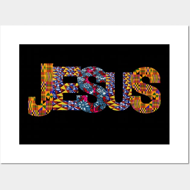 Jesus kente inspired tee Wall Art by NewCreation